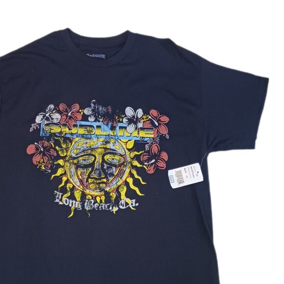 Sublime 40 Oz. To Freedom Mens Large T Shirt Black Short Sleeve Long Beach Ca. - Picture 8 of 8